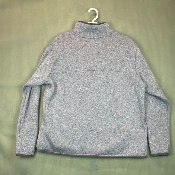 Eddie Bauer Men's XL Gray Snap Mock Neck Warm Cozy Long Sleeve Pullover Casual - Picture 4 of 6
